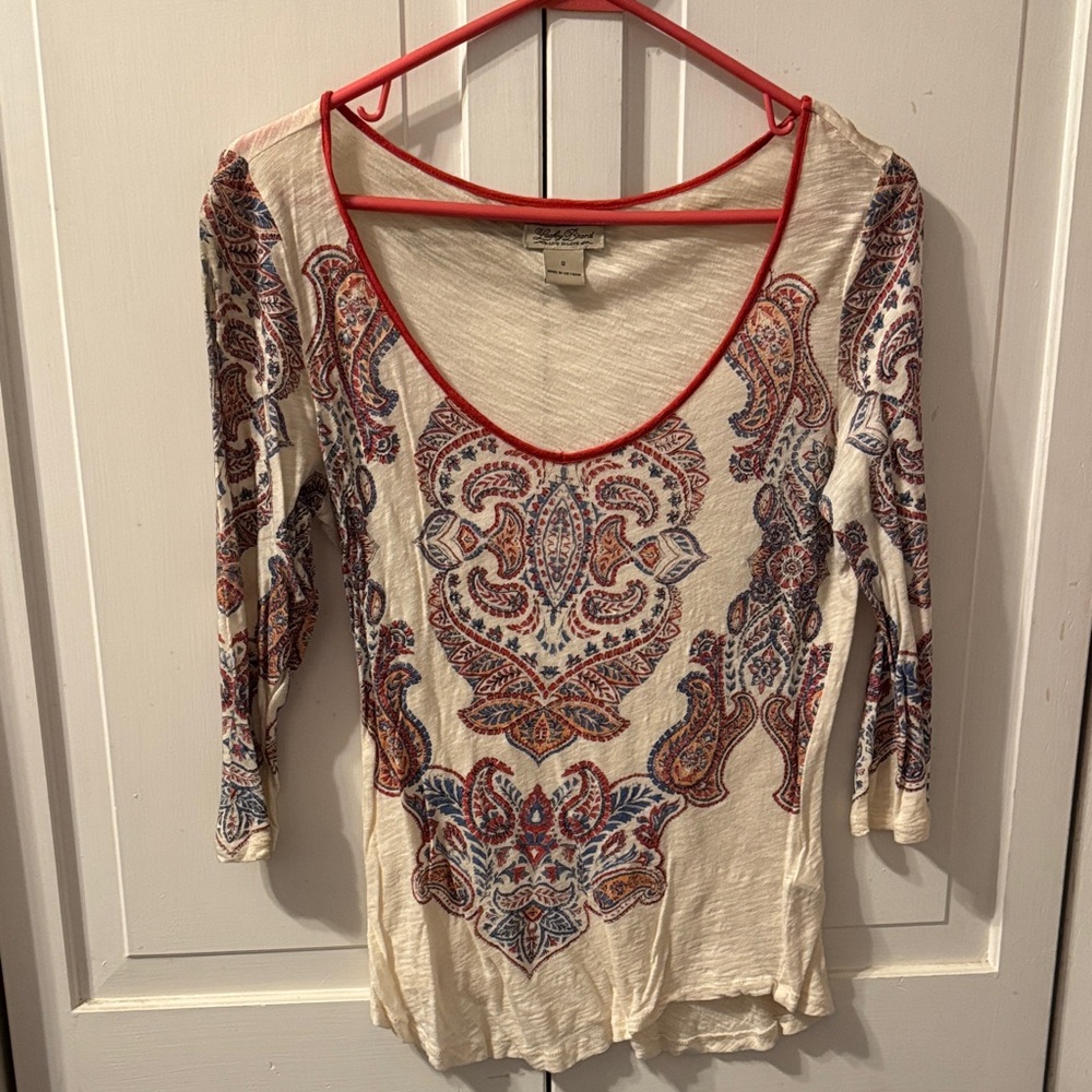 Lucky Brand Paisley Blouse